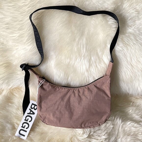 NWT Baggu Small Crescent Bag - Cocoa - Picture 3 of 5